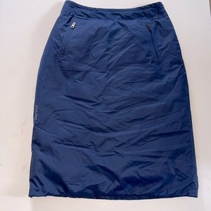 Marmot Insulated Down Puffy Winter Blue Midi Skirt